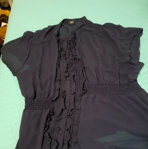 Sheer blue blouse--Torrid size 5